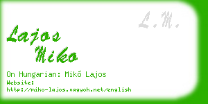 lajos miko business card